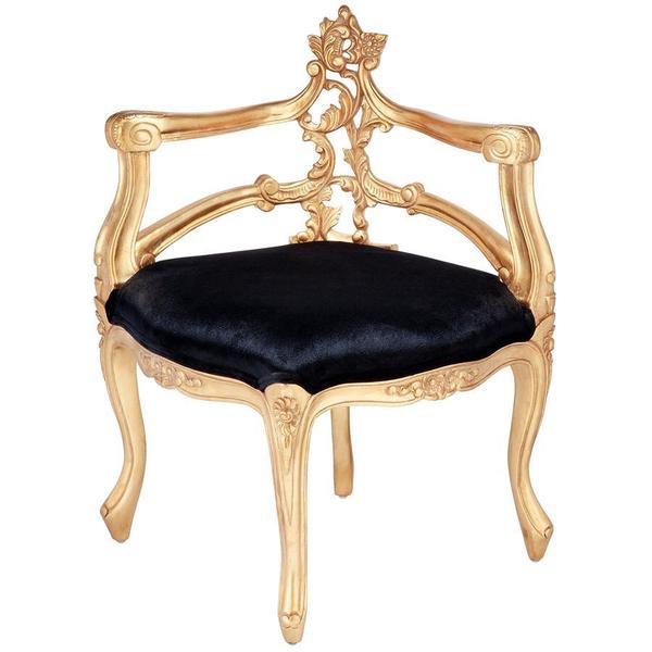 Design Toscano French Salon Slipper Corner Chair AF1779